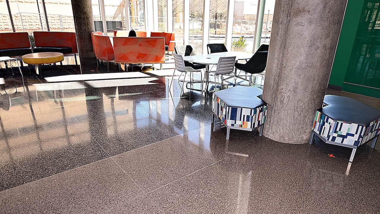 Durable, Functional and Environmentally Friendly Terrazzo at UTD Engineering & Computer Science West