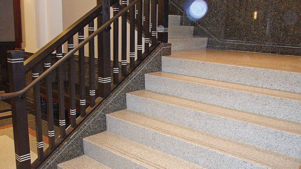 Beautiful and Functional Precast Terrazzo Stairs